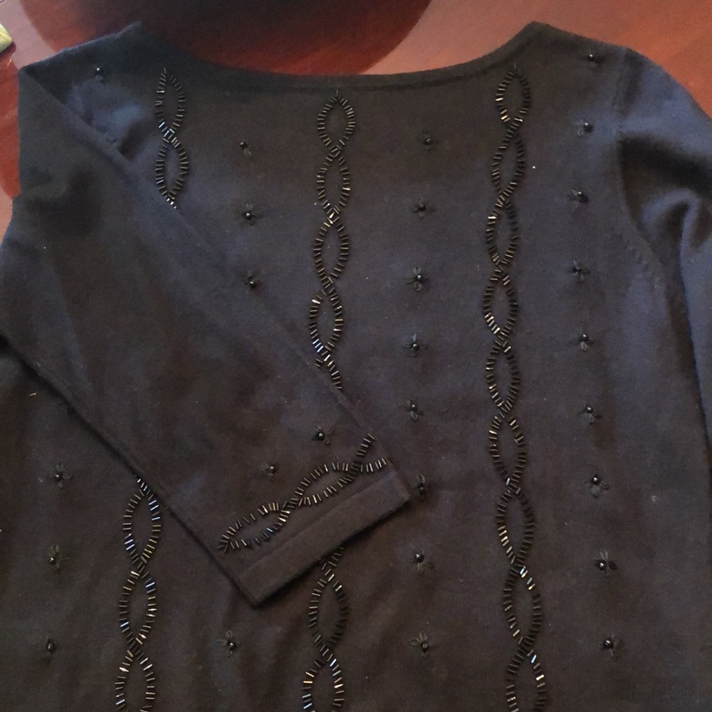 Black jeweled sweater